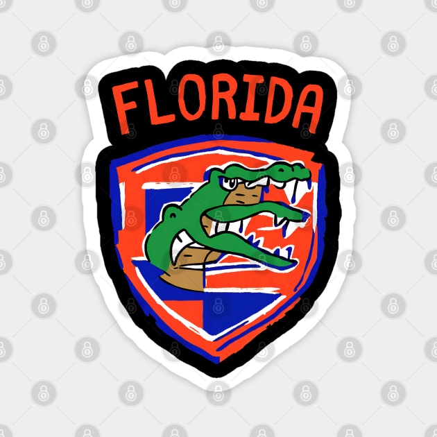 Funny Alligator Florida Football Games American Football Player Brotherhood Magnet by DaysuCollege