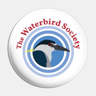 Night-Heron (Large Logo with Red Text) Pin