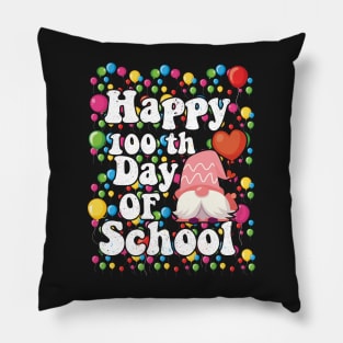 Happy 100th Day Of School Gnomes Pillow