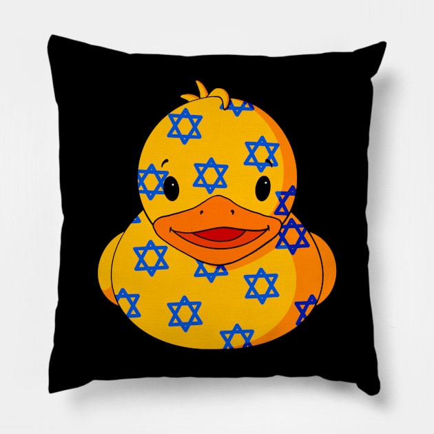 Hannakuh Rubber Duck Pillow by Alisha Ober Designs