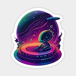 Alien Bathing In A Galactic Whirlpool Magnet