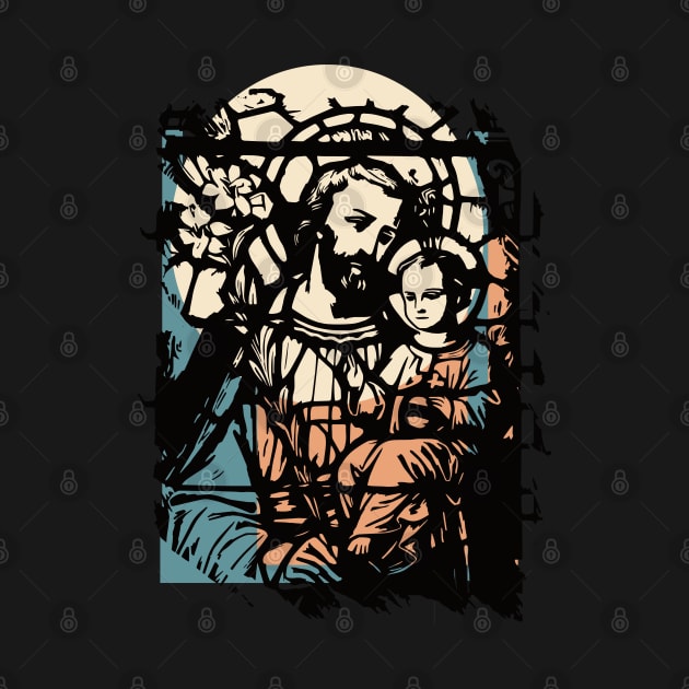 Saint joseph with child jesus by famatrix