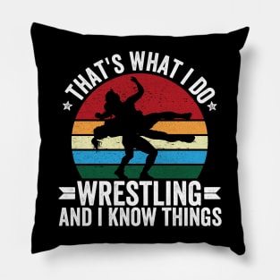 wrestling girl Funny saying Pillow