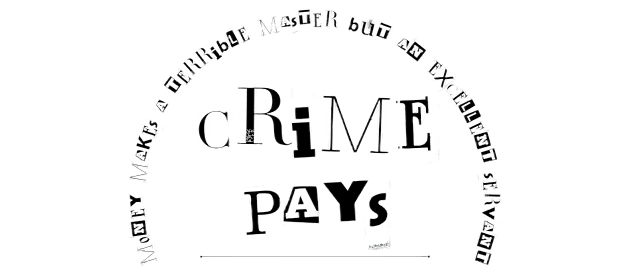 Crime Pays Vintage Meme by Abby Anime Kids T-Shirt by Abby Anime