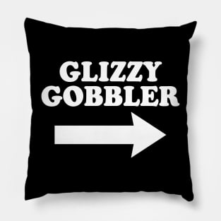 Glizzy Gobbler Pointing Arrow Pillow