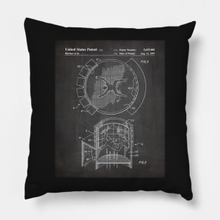 Skydiving Wind Tunnel Patent - Sky Diving Art - Black Chalkboard Pillow