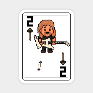 Pixelrockstars Two of Spades Playing Card Magnet