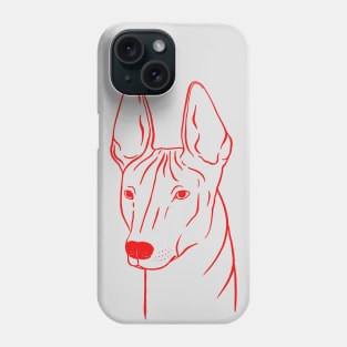 Xoloitzcuintli (Light Gray and Red) Phone Case