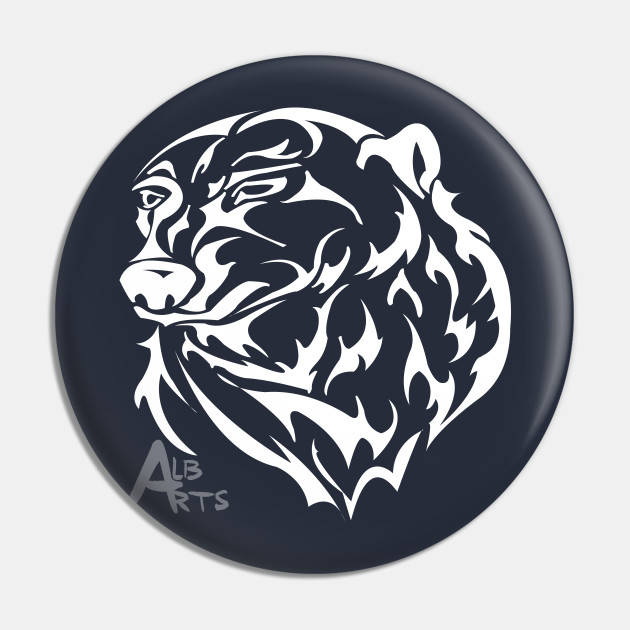Polar Bear Tribal Tattoo Pin Teepublic Au