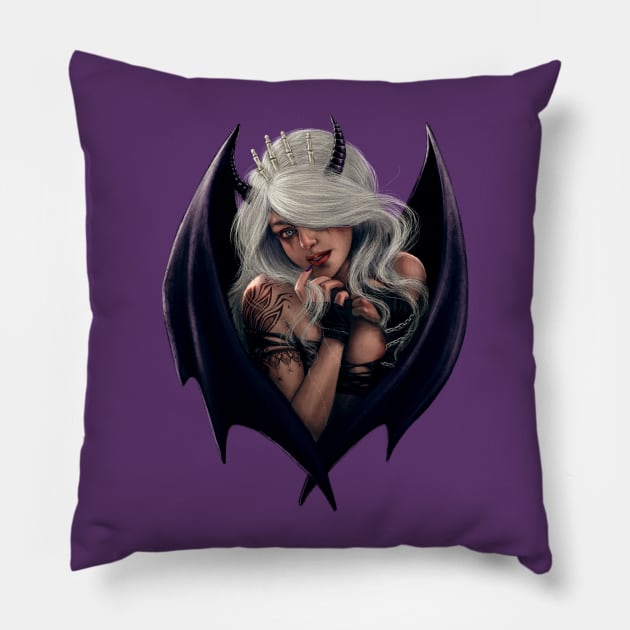 Seduced the devil-girl Pillow by WhisperingDreams