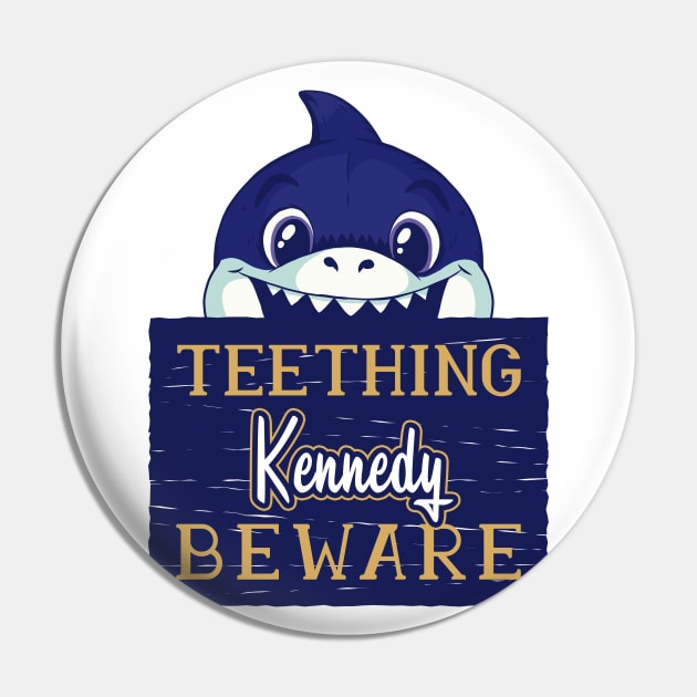 Kennedy - Funny Kids Shark - Personalized Gift Idea - Bambini Pin by Bambini
