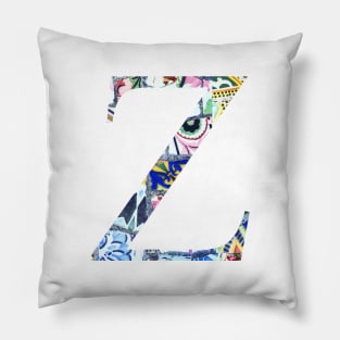 Barcelona Gaudi Mosaic Zeta Greek Sorority Letter Pillow