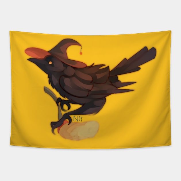 Witch Corvid Tapestry by Nolvini