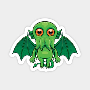 Cute Green Cthulhu Monster Magnet