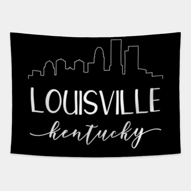 Louisville Kentucky Downtown Skyline Tapestry by Sink-Lux