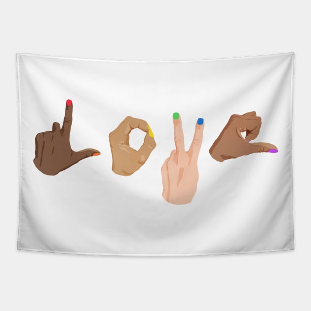 Pride Love Tapestry by Giselle Dekel