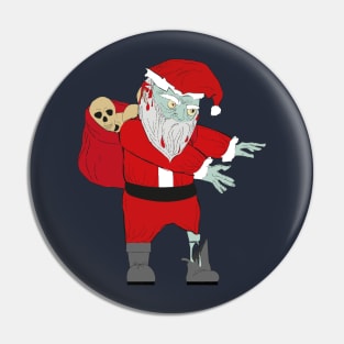 Scary Funny Dabbing Zombie Santa Claus Halloween Christmas Gift Pin