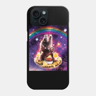 Space Cat Llama Sloth Riding Nachos Phone Case