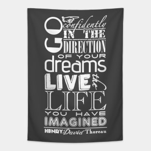 Henry David Thoreau Dreams Quote Tapestry