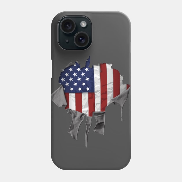 Patriotic American Flag Phone Case by eBrushDesign