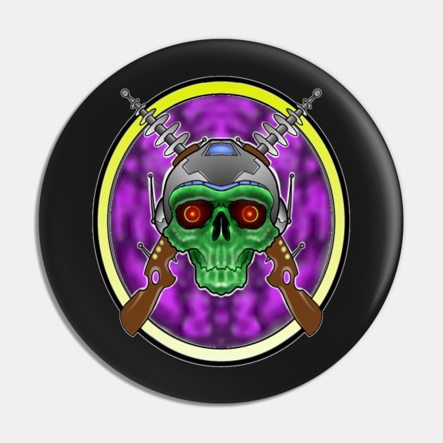 Space Zombie Pin by artnsoul79