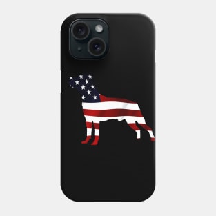 American Staffordshire Terrier US Flag Phone Case