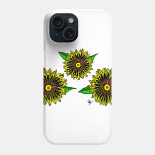 Colorful Yellow and Green Sunflowers Beautiful Flowers Phone Case