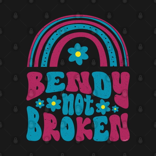 Bendy Not Broken Ehlers Danlos Rainbow Flower by Jesabee Designs