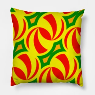 Cute Japanese Disc Swirl Pattern Pillow