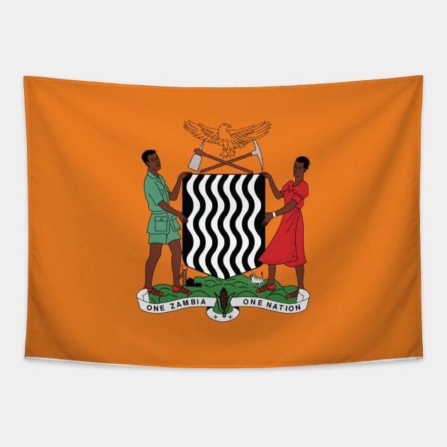 President of Zambia Tapestry by Wickedcartoons