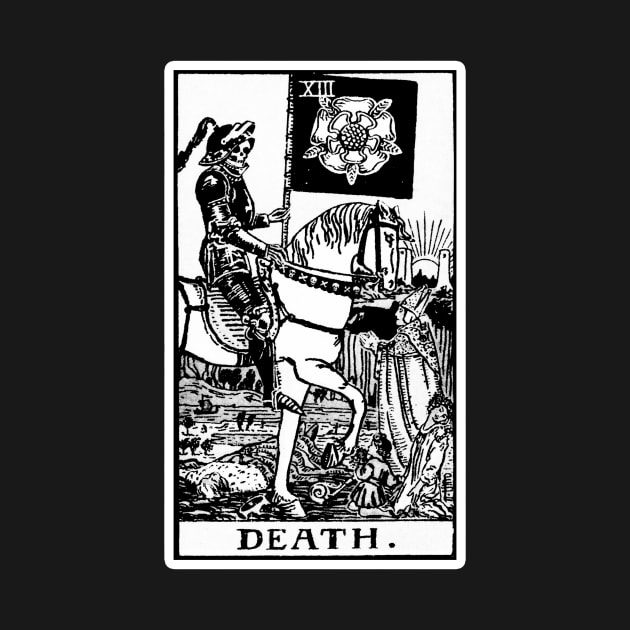 XII. Death Tarot Card | Black and white by wildtribe