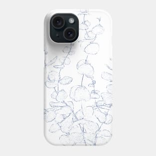 eucalyptus leaf line drawing Phone Case