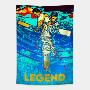 World Cup Cricket Batsman Passion P9 Tapestry