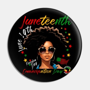 Juneteenth Queen Freedom Day African American June 19th Pin