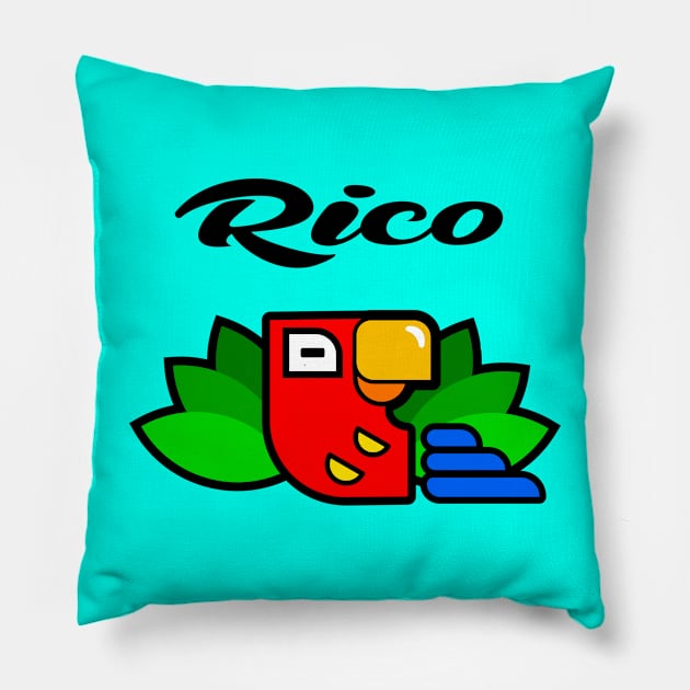 Parrot Rico Pillow by SuaveOne