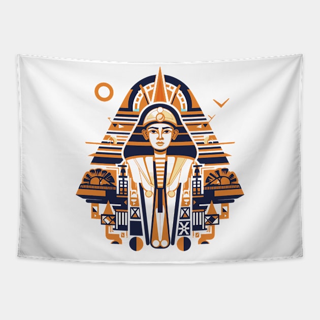 Ancient Egyptian Art: Pyramids, Ankh, and Mythic Majesty Tapestry by FK