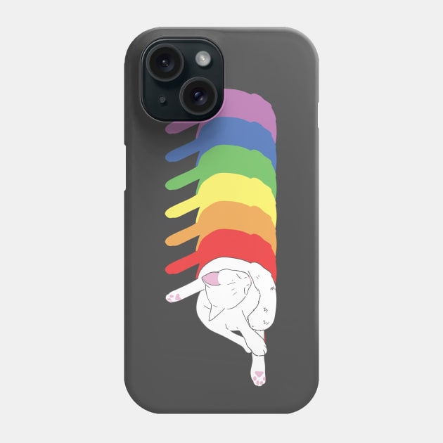 Cat butt licking rainbow Phone Case by DoctorBillionaire