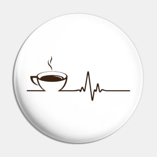 Coffee Heartbeat Pin
