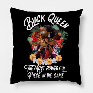 Black Queen The most powerful piece in the game Pillow