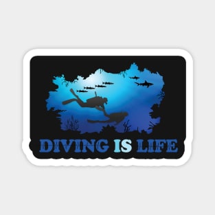 diving is life Magnet