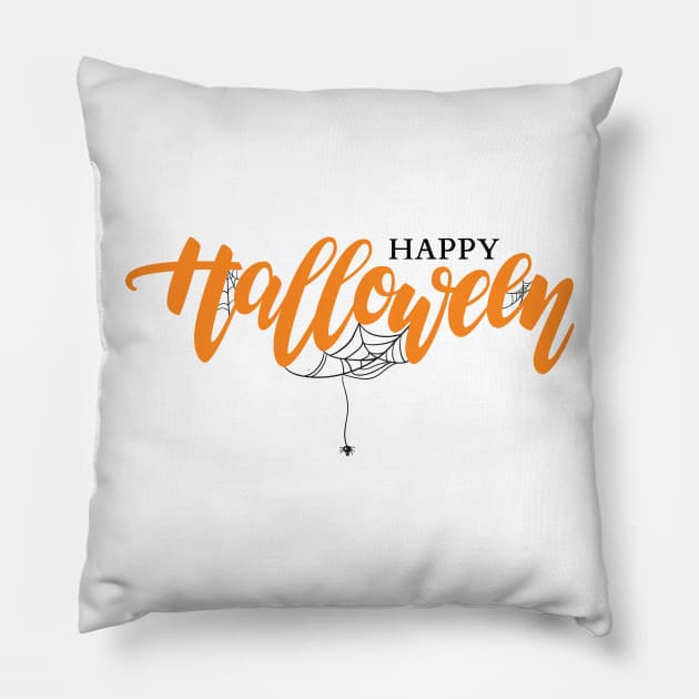 Happy Halloween Pillow by PolkaDotsShop