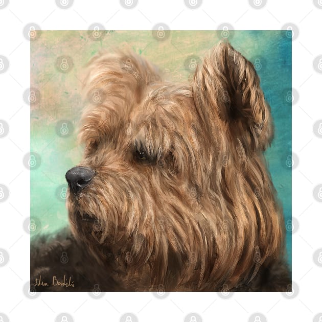 Painting of a Cute and Hairy Yorkshire Terrier by ibadishi