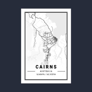 Cairns Australia City Map T-Shirt