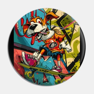 Skateboard Punk Rock Dog Pin