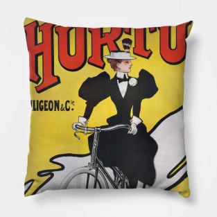 Hurtu Bicycles France Vintage Wall Art 1900 Pillow