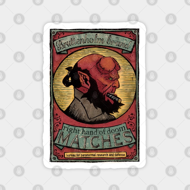 Vintage Hellboy Magnet by Little Bad Wren 