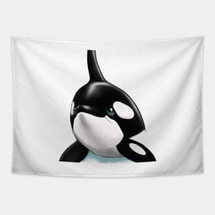 Cute Orca Drawing Tapestry