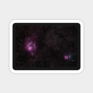 The Lagoon and Trifid Nebula Magnet