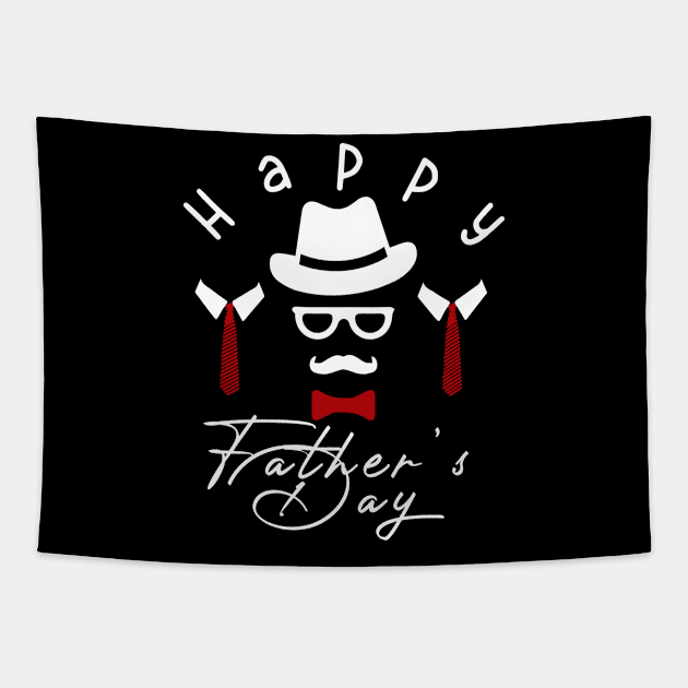 Happy Father's Day Tshirt Tapestry by Rezaul