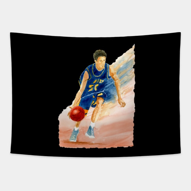 Basketball Action Tapestry by MMcBuck